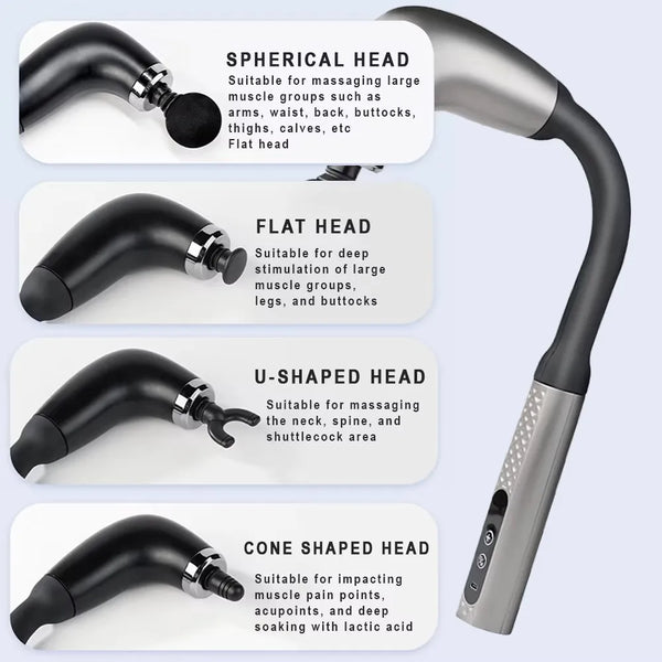 Smart Fascia Gun Electric Massager  Rechargeable Handheld Tool